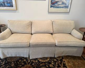 Baker sofa recently recovered in chenille fabric $400 