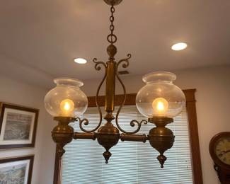 Antique brass light fixture; $950