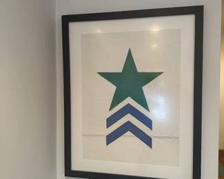 Sailcloth framed art work; $250