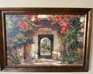 Love Seating And Romantic Framed Art Piece 