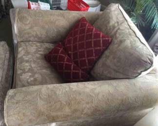 Chair With Ottoman And Pillows