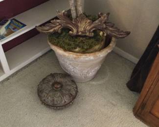 Faux Ficus And Ornate Decor 