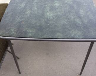 2 Card Tables With Seating Room For 4, Plus 4 Folding Chairs