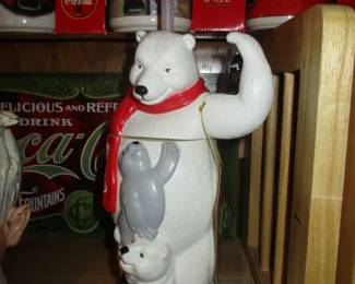 Vtg Coca-Cola Collectible Insulated Cup Polar Bear Seal & Baby Cub with Straw