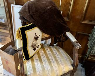 Antique Chair, Needlepoint Pillow