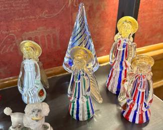 Murano Glass Angels and Tree