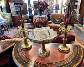 Rosenthal Gold Candle Sticks and Bowl