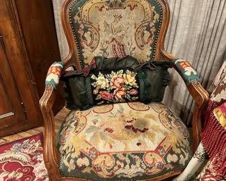 Antique Needlepoint Chair