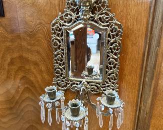 Antique Mirror/Candelabra 