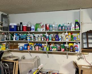 Cleaning supplies, gardening supplies