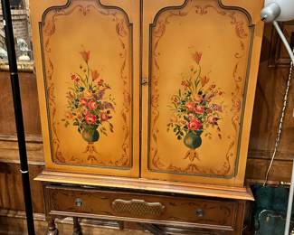 Hand Painted Antique Cabinet