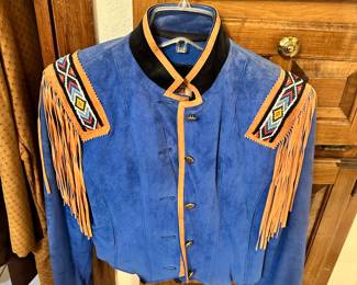 Leather Beaded Jacket