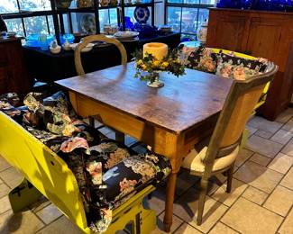 Antique Kitchen Tale, Benches, Chairs