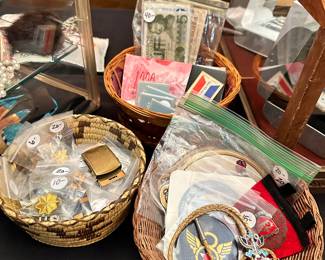 Military Patches and Pins, Coins and Foreign Money, Cufflinks and Pins