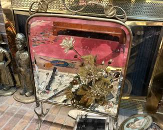 Mirrored Fireplace Screen