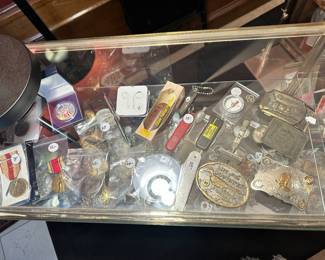 Military items, Pocketknives, Belt Buckles
