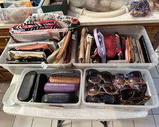 Sunglass, Eyeglasses, cases, wallets, makeup bags