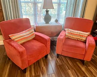 Franklin Red Corduroy Recliners