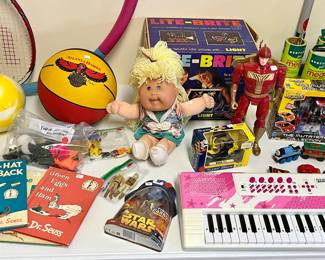 Vintage toys and Dr. Seuss books