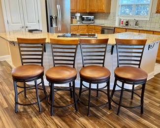 Counter-Height Swivel Bar Stools (4 total)