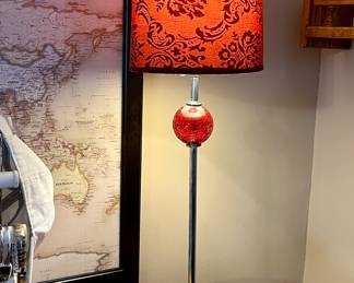 Red fabric lamp