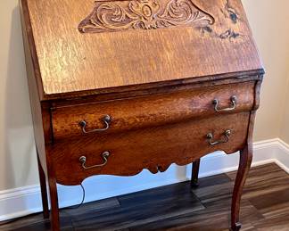 Antique Oak Secretary Desk