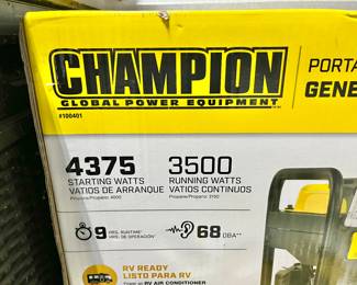 Champion Dual Fuel Generator-New In Box