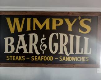 DETROITS WIMPUYS SIGN. APPROX 3 FEETX8 FRET