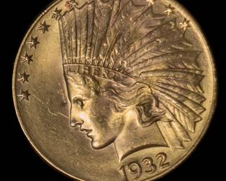 Lot 165: 1932 U.S. $10 Indian Head Gold Coin - BU