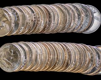 Lot 87: $9.25FV Mixed Date U.S. Silver Quarters