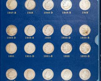 Lot 36: U.S. Roosevelt Silver Dime Album