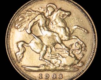 Lot 172: 1903 Great Britain 1/2 Sovereign