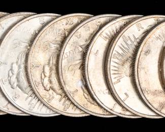 Lot 10: Mixed Date U.S. Silver Peace Dollars (10)