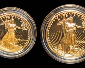 Lot 95: 1987 U.S. Proof American Gold Eagles in Packaging