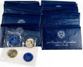 Lot 116: Thirty U.S. Mixed Date Eisenhower Silver Dollars