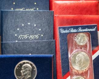 Lot 111: Ten 1976 3-Coin Silver Sets