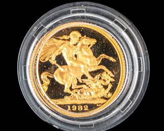 Lot 8: 1982 Great Britain Proof Sovereign in Packaging