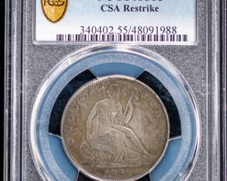 Lot 61: 1861 U.S. CSA Restrike PCGS AU55