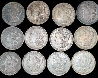 Lot 96: Mixed Date U.S. Morgan Silver Dollars (12)