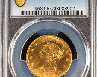 Lot 135: 1879 U.S. $10 Liberty Head PCGS MS63