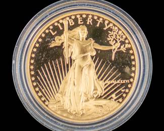 Lot 47: 1986 U.S. $50 Proof American Gold Eagle in Packaging