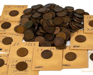Lot 179: 186 Mixed Date U.S. Indian Cents