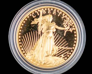 Lot 41: 1986 U.S. $50 Proof American Gold Eagle in Packaging