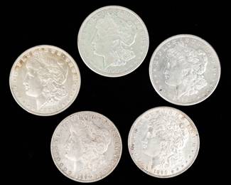 Lot 46: Mixed Date U.S. Morgan Silver Dollars