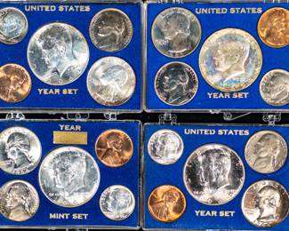 Lot 58: Four U.S. Silver Year Sets