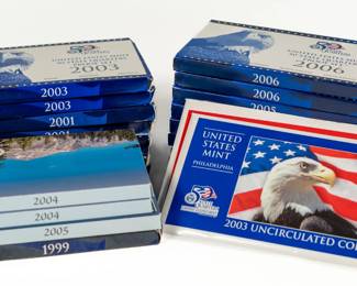 Lot 143: Twenty-one Mixed U.S. Proof Quarter Sets