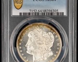 Lot 9: 1884-CC U.S. Morgan Silver Dollar PCGS MS64