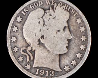 Lot 14: 1913 U.S. Barber Half Dollar - Key Date