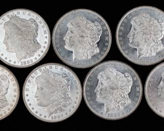 Lot 51: 1882-O U.S. Morgan Silver Dollars - BU (6)