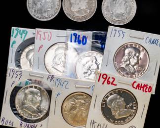 Lot 114: Ten Assorted U.S. Silver Half Dolalrs